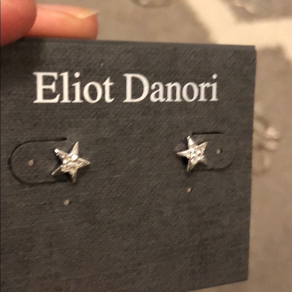 NWT Eliot Danori Sterling Silver CZ  Star Studs - Picture 3 of 3